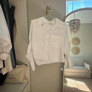 Banana Republic Linen Shirt in Crisp White